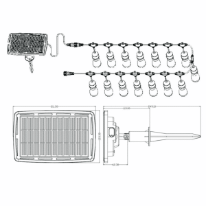 Alternative view of Vibe LED Solar Festoon Lights 15m | VBLSPFEST3K