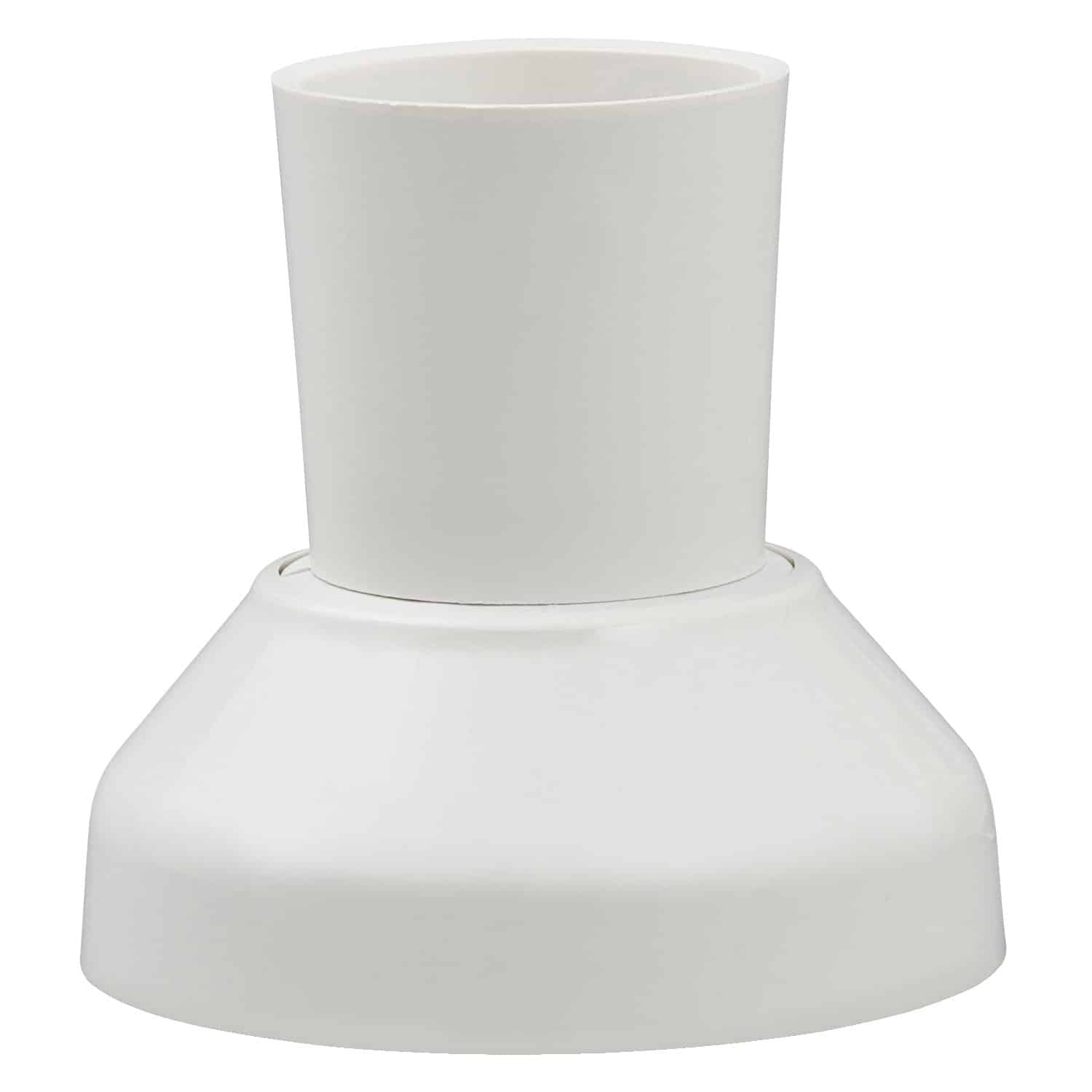 Clipsal Batten Holder Surface Mount BC Clip-On Cover With Fixed Spigots & Screws | 2530T-WE