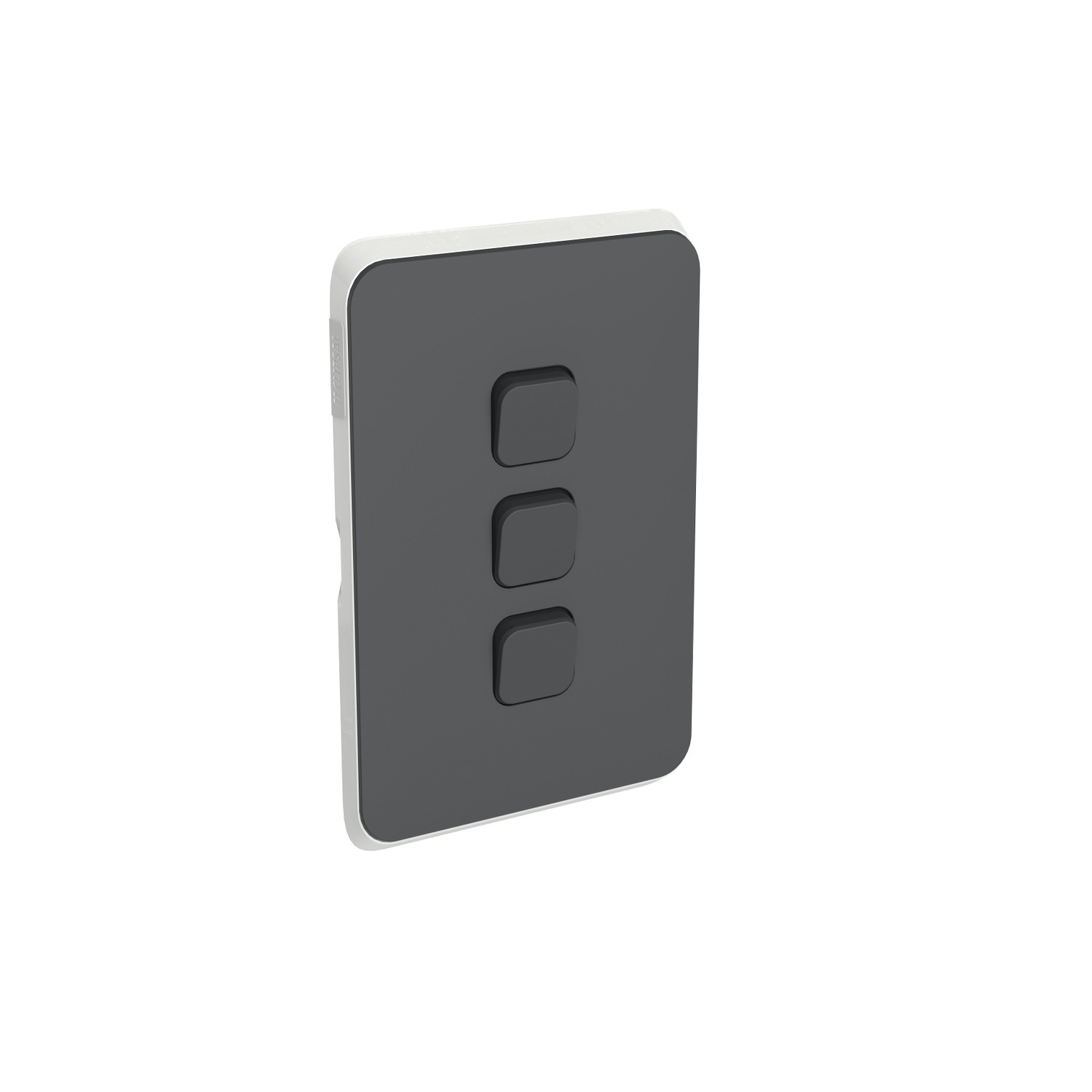 Clipsal Iconic Cover Skin 3 Gang Switch Anthracite | 3043C-AN