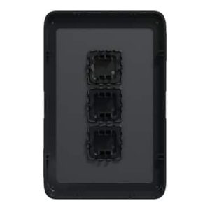 Clipsal Iconic Cover Skin 3 Gang Switch Extra Black | 3043C-XB - Image 3