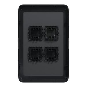 Clipsal Iconic Cover Skin 4 Gang Switch Extra Black | 3044C-XB - Image 3