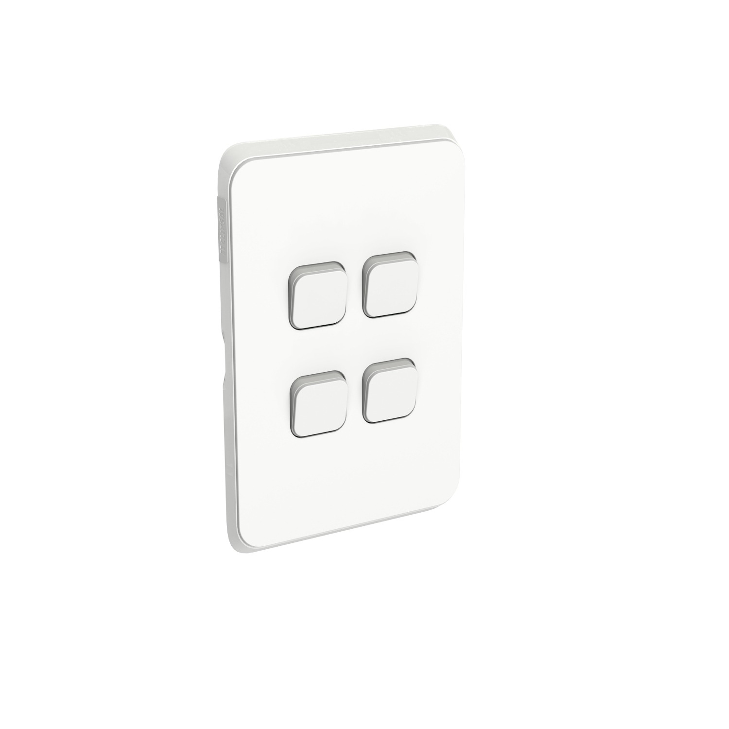 Clipsal Iconic 4 Gang Grid and Plate Vivid White | 3044VH-VW