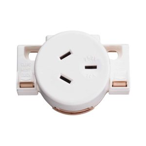 Clipsal Quick Connect Surface Socket Plug Base 10A | 413QC-WE