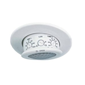 Clipsal Infrascan PIR Motion Sensor Indoor IP20 360 degree 7m Range 4A 3 Wire Flush Mount | 753CF1