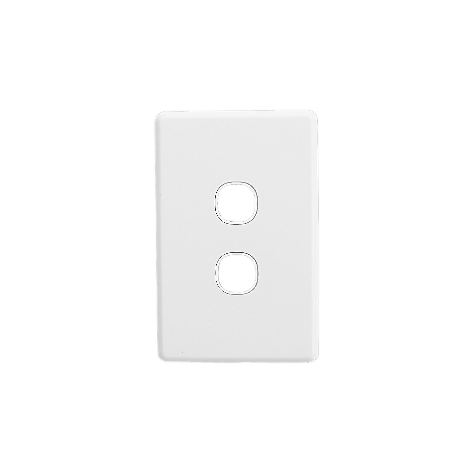 Clipsal Classic C2000 2 Gang Grid and Plate White Electric | C2032VH-WE