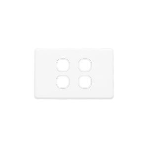 Clipsal Classic C2000 4 Gang Grid and Plate White Electric | C2034VH-WE