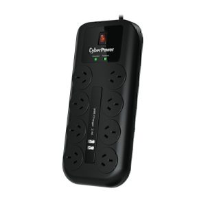 Cyberpower 8-Port Surge Protector Power Board | CPSURGE08ANZUSB