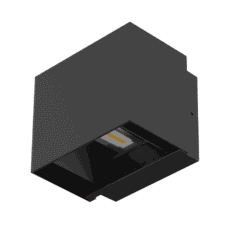 SAL CUBE II 10W Up/Down Wall Light Adjustable 3000K IP65 Black | S9320WW-BK