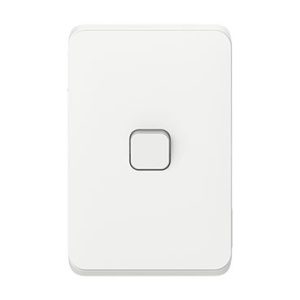 Clipsal Iconic 1 Gang Switch Vertical 10A Extra White | 3041VA-XW