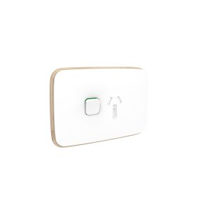 Clipsal Iconic Essence Cover Skin Single GPO Power Point Horizontal 10A Arctic White | E3015C-AW