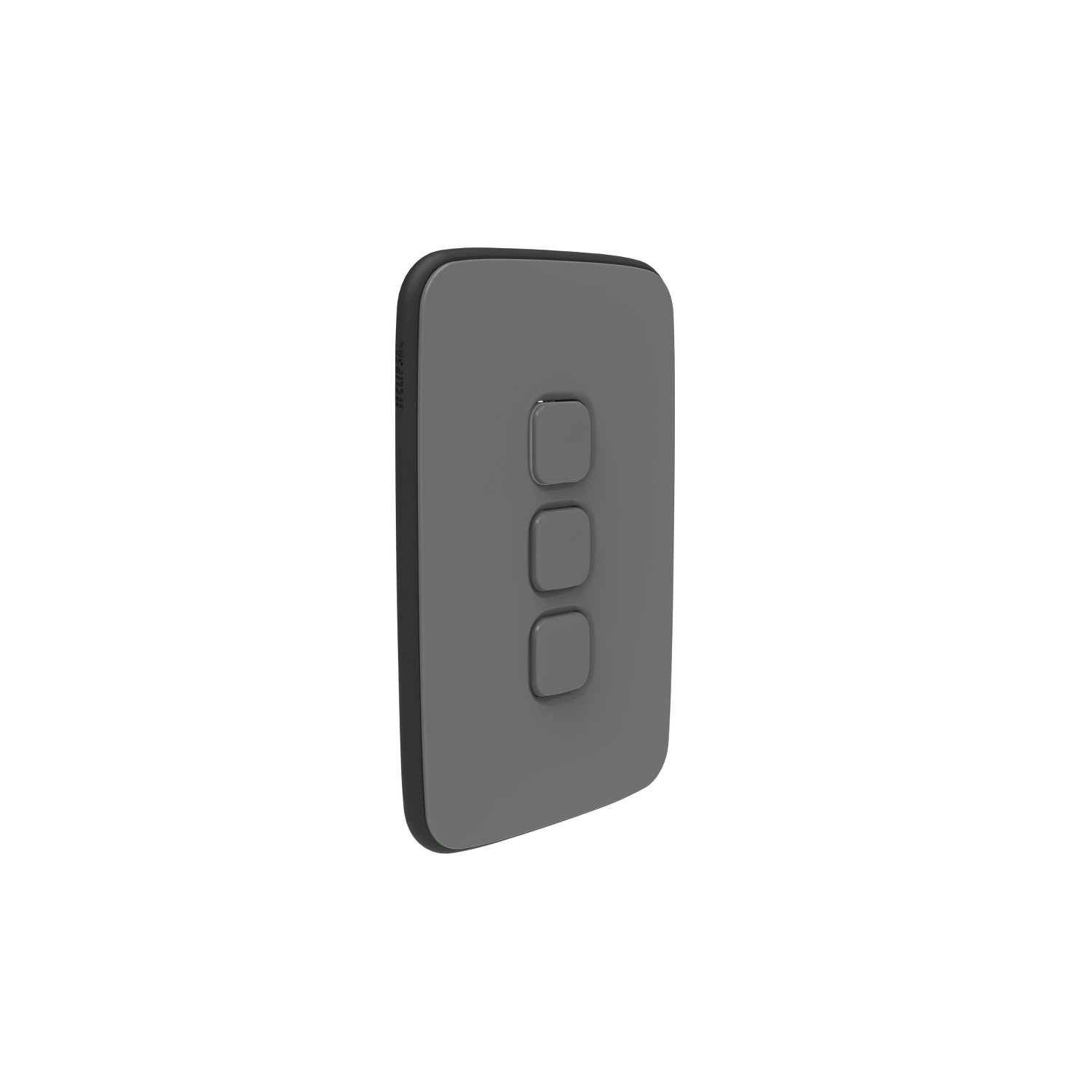 Clipsal Iconic Essence Cover Skin 3 Gang Switch Ash Grey | E3043C-AG