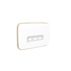 Clipsal Iconic Essence Cover Skin 3 USB Charger Arctic White | E3043USBC-AW