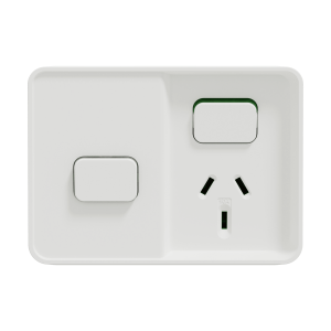Clipsal Iconic Outdoor Single Switched Outlet 10A with Timer IP54 White | O3015TXW