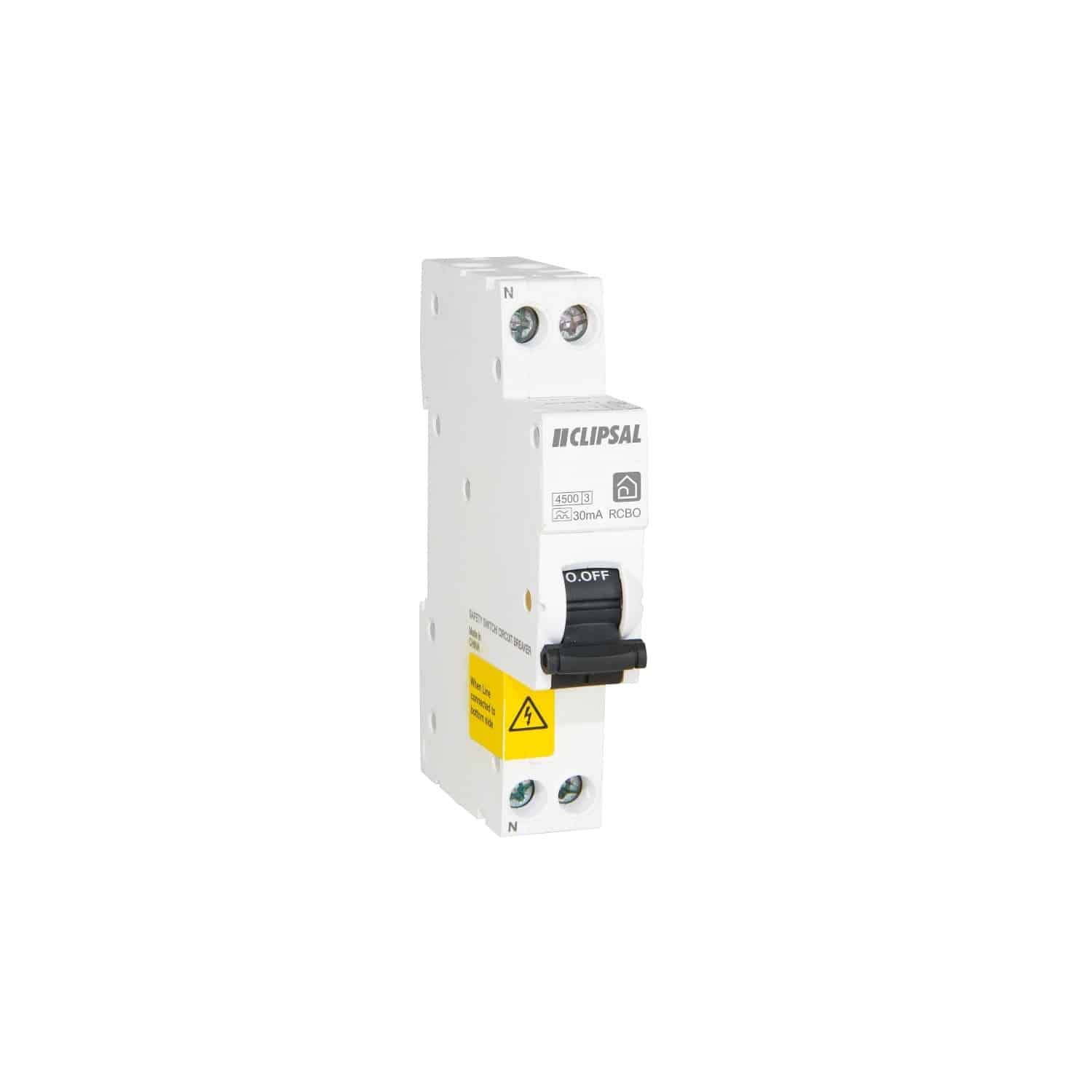 Clipsal Resi MAX RCBO 1P+N C Curve 6A 30mA 4.5kA Type A Slim | RCBE206/30S