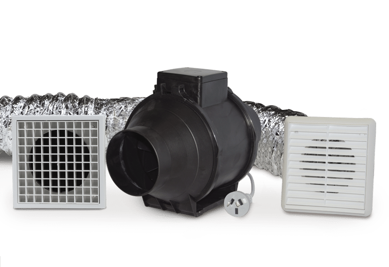 Soler & Palau In-Line Fan Kit 100mm c/w Fan, 4m Duct, Grilles | RILK100