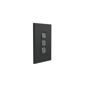 Clipsal Iconic Styl Cover Skin 3 Gang Switch Silver Shadow | S3043C-SH