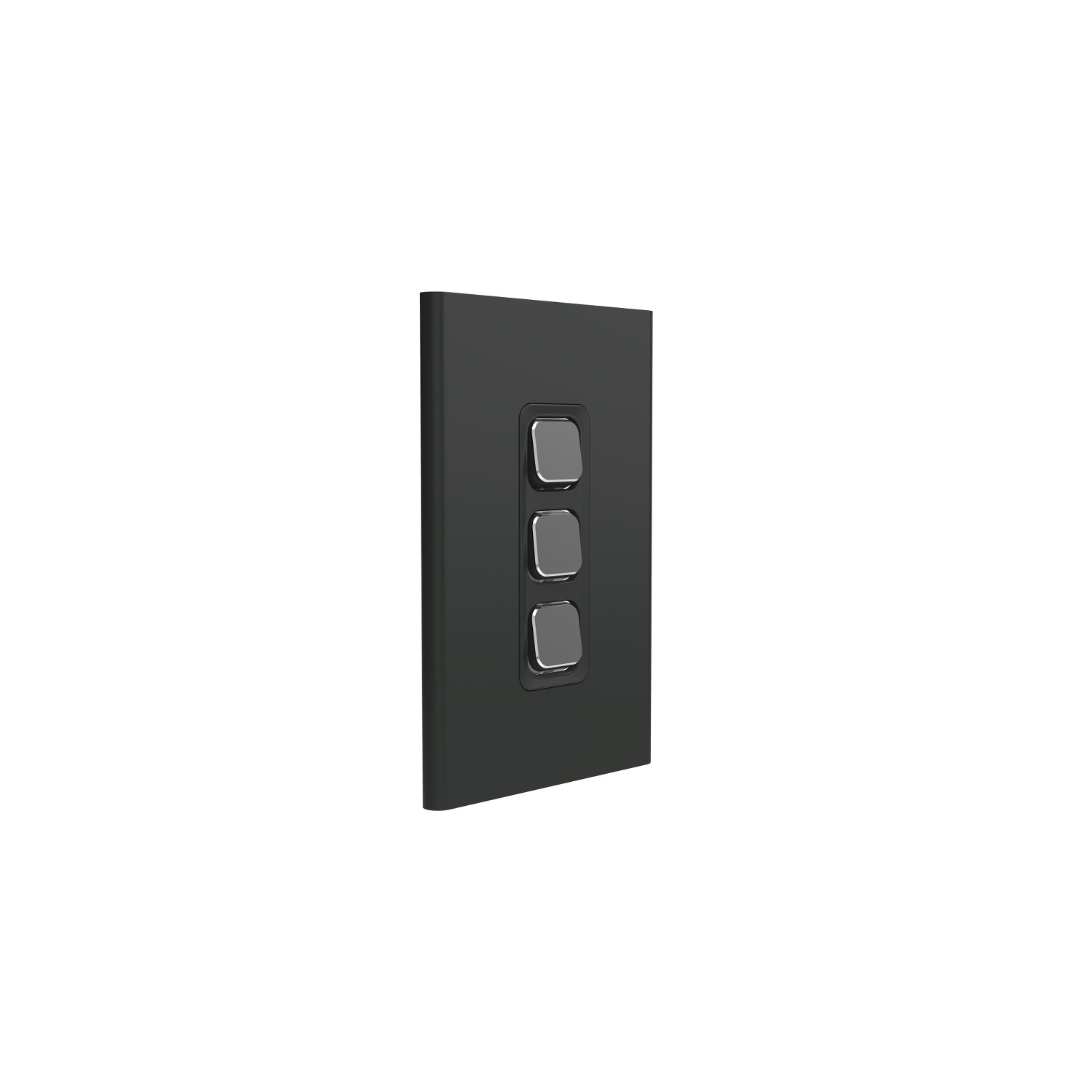 Clipsal Iconic Styl Cover Skin 3 Gang Switch Silver Shadow | S3043C-SH