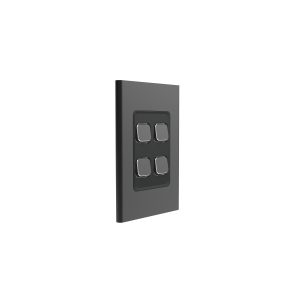 Clipsal Iconic Styl Cover Skin 4 Gang Switch Silver Shadow | S3044C-SH