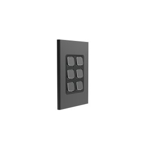 Clipsal Iconic Styl Cover Skin 6 Gang Switch Silver Shadow | S3046C-SH
