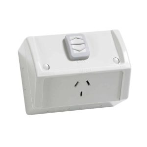 Clipsal Weather Proof IP53 Single GPO Power Point 10A Resistant Grey | WSC227/1-RG