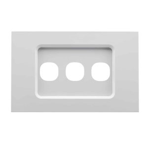 Clipsal Saturn Zen Grid and Plate 3 Gang Less 30 Series Mech Zen White | Z4033VH-ZW