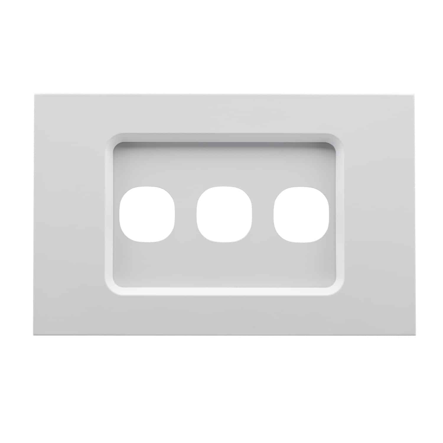 Clipsal Saturn Zen Grid and Plate 3 Gang Less 30 Series Mech Zen White | Z4033VH-ZW