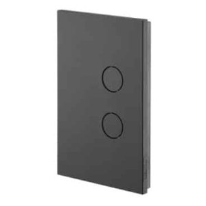 Clipsal Saturn Zen 2 Gang Switch With LED Indicator 20A/16AX Zen Black | Z4062PBL-ZB