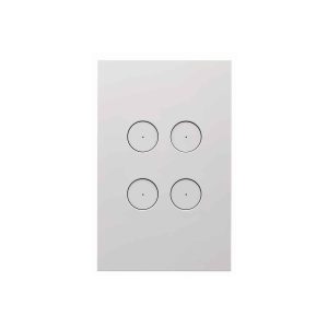 Clipsal Saturn Zen Grid and Plate Less Mechanism 4 Gang Zen White | Z4064VH-ZW
