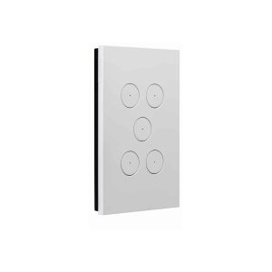 Clipsal Saturn Zen 5 Gang Switch With LED Indicator 20A/16AX Zen White | Z4065PBL-ZW