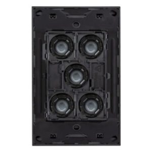 Clipsal Saturn Zen Grid and Plate Less Mechanism 5 Gang Zen Black | Z4065VH-ZB