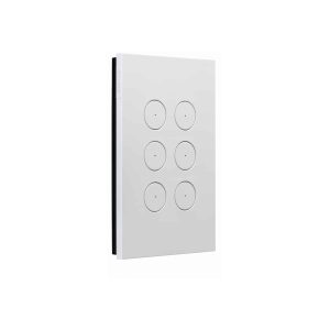 Clipsal Saturn Zen 6 Gang Switch With LED Indicator 20A/16AX Zen White | Z4066PBL-ZW