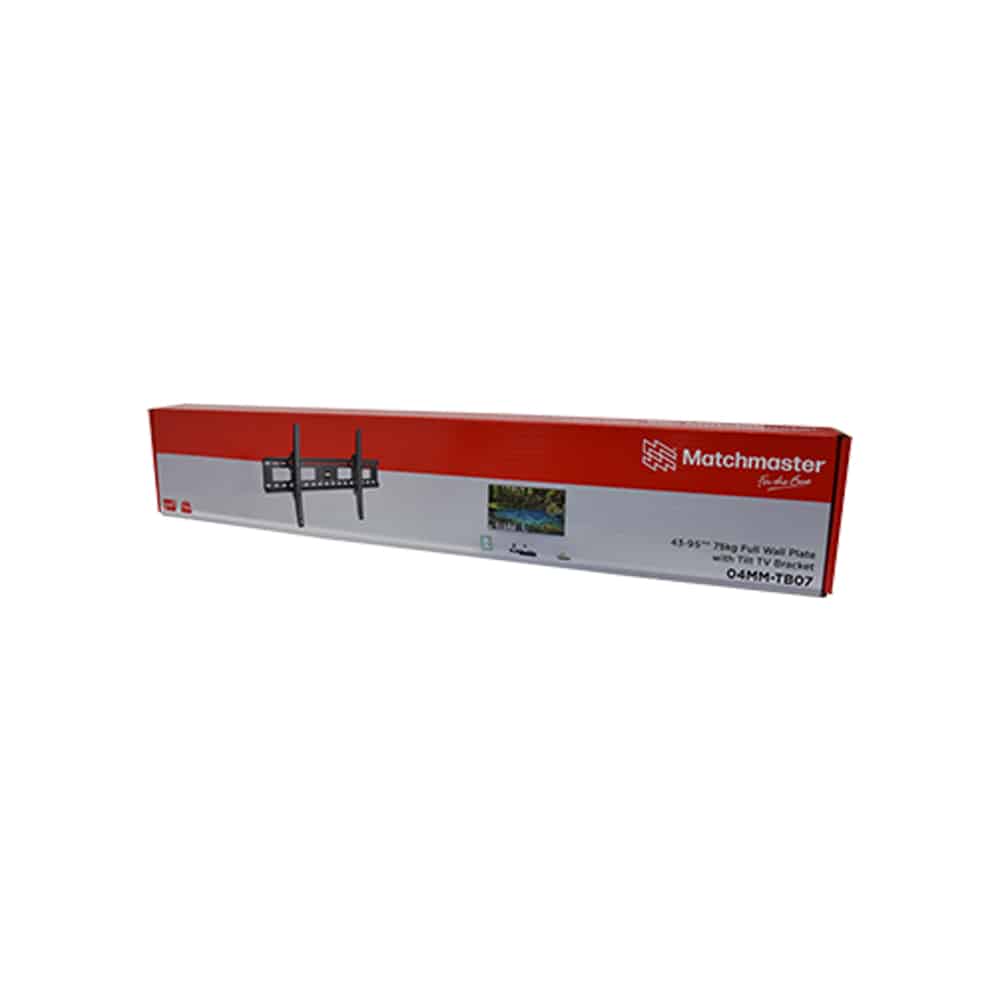 Matchmaster Full Wall Plate with Tilt TV Bracket 43-90" 75kg | 04MMTB07 - Image 2