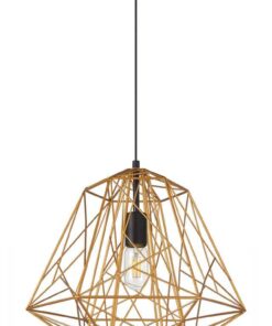 CLA PENDANT ES 72W Antique Brass Iron Cage With Blk OD395 X H350 | MARTE2