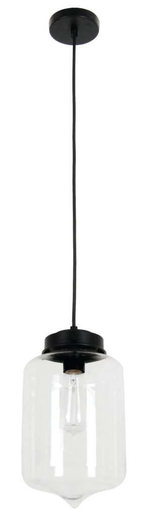 CLA PENDANT ES Clear Glass TIPPED OBLONG OD180mm | MASON5