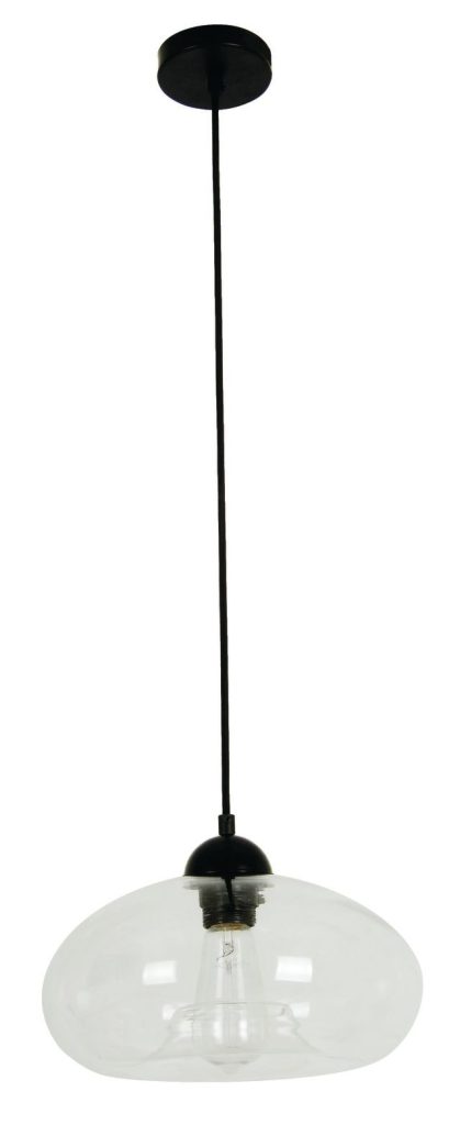 CLA PENDANT ES Clear Glass OVAL OD275mm | MASON8