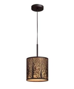 CLA PENDANT ES Aged Bronze w/Amber SML RND OD200mm | AUTUMN01