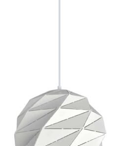 CLA PENDANT ES 60W Matte White Dome Sml Iron OD220mm x H3215mm | ORIGAMI1