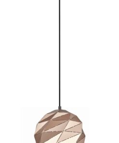 CLA PENDANT ES 60W Rose Gold Dome Sml Iron OD220mm x H3215mm | ORIGAMI2