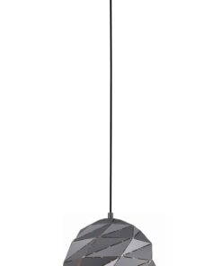 CLA PENDANT ES 60W Matte Grey Dome Sml Iron OD220mm x H3215mm | ORIGAMI3