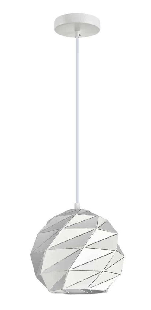 CLA PENDANT ES 60W Matte White Dome Lrg Iron OD320mm x H3215mm | ORIGAMI4