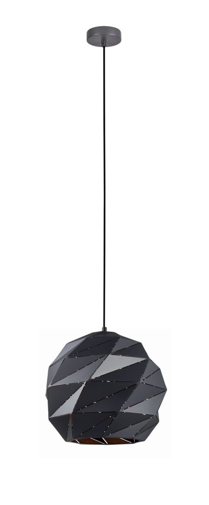 CLA PENDANT ES 60W Matte Grey Dome Lrg Iron OD320mm x H3215mm | ORIGAMI6