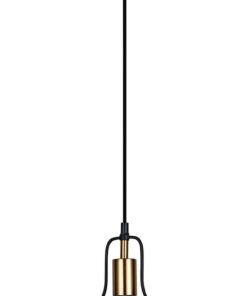 CLA PENDANT ES BLK Wire Pear w/ Antique Brass Highlight OD170mm | CONTOUR1