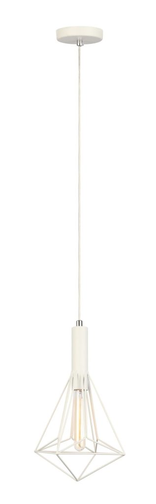 CLA PENDANT ES Wh LGE DIAMOND CAGE OD250mm | WHITEBAND6