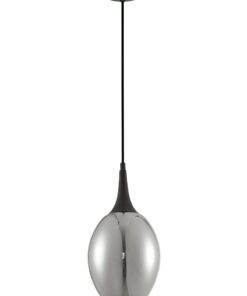 CLA PENDANT ES 72W BLK Smoke Wine Glass OD180mm x H340mm (Mirror finish) | BROTE2