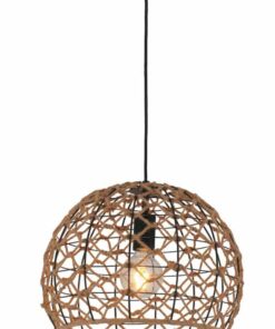 CLA PENDANT ES 40W Wine Glass Hemp Rope & Black Hardware OD360mm | CANAMO2
