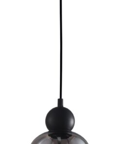 CLA PENDANT ES 72W BLK Smoke Glass ELLIPSE OD145mm x H200mm | CHAMPAN2
